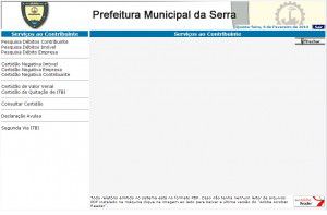 Serviços como emissão de certidões e notas fiscais estão fora do ar. Foto: Divulgação