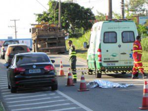 O atropelamento aconteceu na tarde desta quarta (09). Foto: Fábio Barcelos